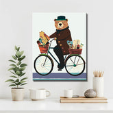 Malen nach Zahlen Tiere Bär auf dem Fahrrad